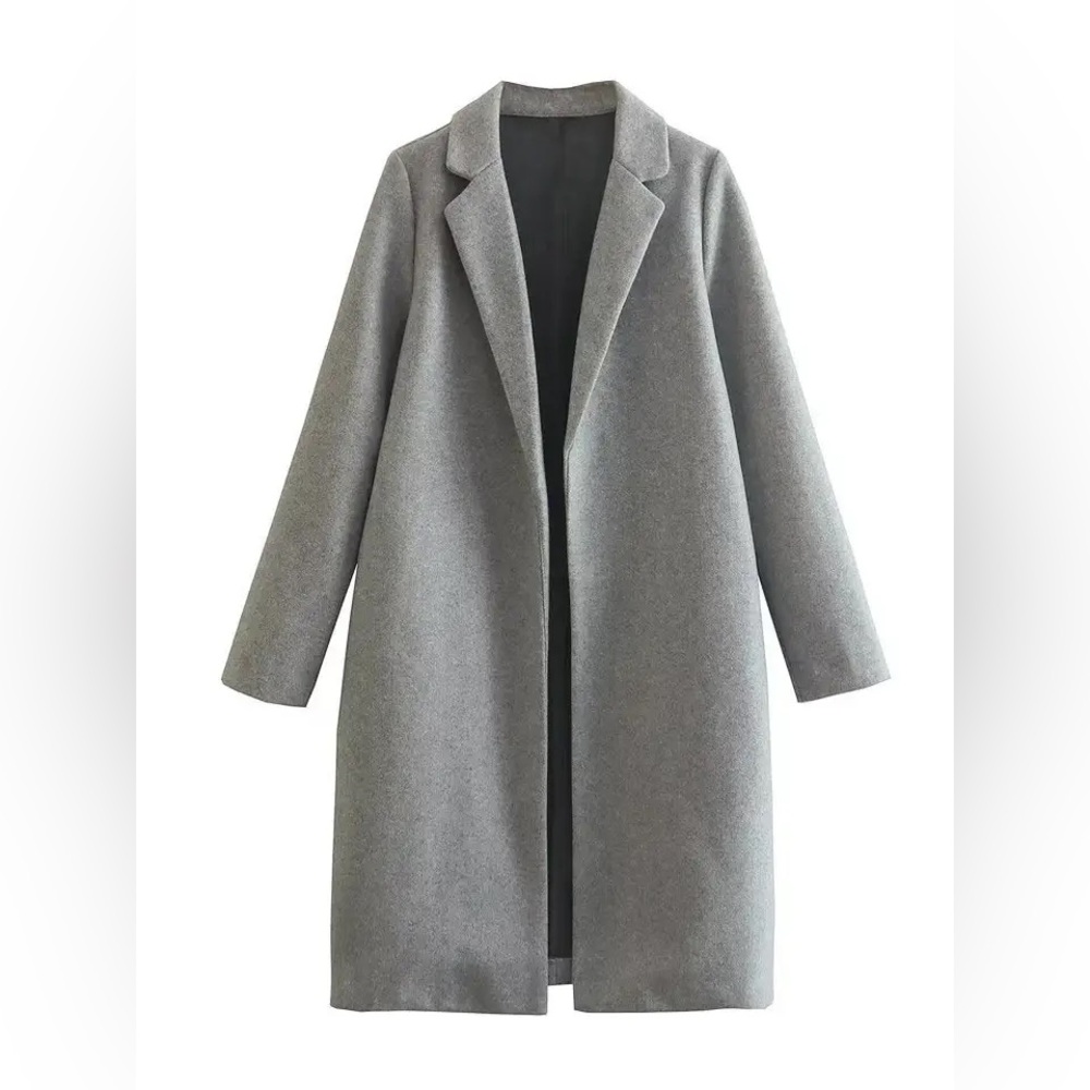 Zara Faux Felt Open Front Jacket - sz S